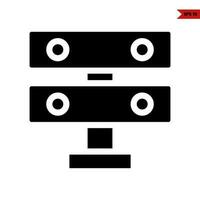 roadblock wood glyph icon vector