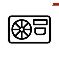 fan air conditioner line icon vector