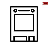 machine line icon vector