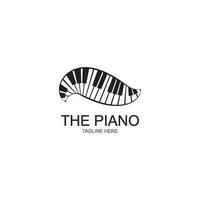 Piano Logo Design Template vector