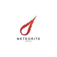 vector de logotipo de meteorito