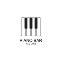 Piano Logo Design Template. vector