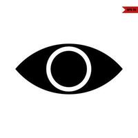 icono de glifo de ojo vector