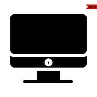 computer glyph icon vector