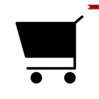 cart shopping glyph icon vector