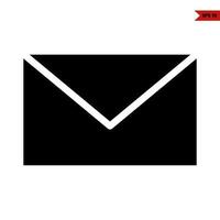 icono de glifo de correo vector