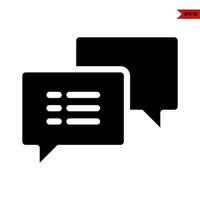 speech bubble comunication glyph icon vector