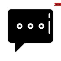 speech bubble communication glyph icon vector