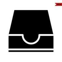 folder glyph icon vector