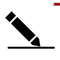 pen glyph con vector