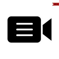 camera video glyph icon vector