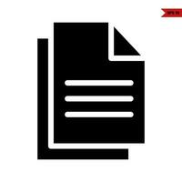 file glyph icon vector