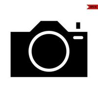 camera photo glyph icon vector