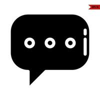 speech bubble communication glyph icon vector