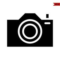 camera photo glyph icon vector