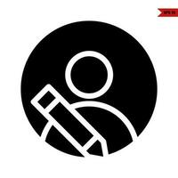 people work in button glyph icon vector