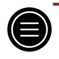 notes in button glyph icon vector