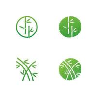 Bamboo with green leaf vector icon