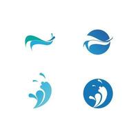 Water wave Logo Template vector