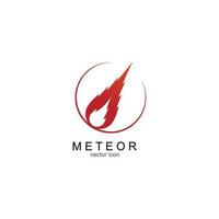 vector de logotipo de meteorito