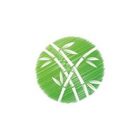 Bamboo with green leaf vector icon