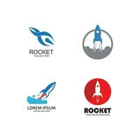 vector de icono de logotipo de cohete