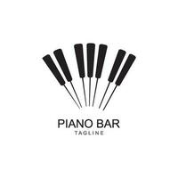 Piano Logo Design Template. vector