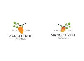 mango Fruta vector ilustración logo icono