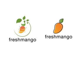 mango fruit vector illustration logo icon