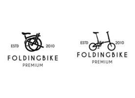 folding bike logo vector illustration