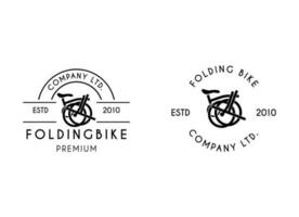 folding bike logo vector illustration