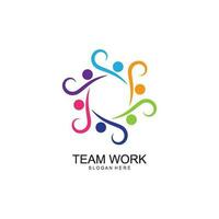 Team work logo Design. Together. vector