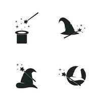 magician stick wizard icon vector