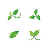 leaf ecology nature element vector icon