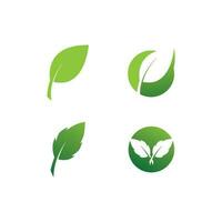 leaf ecology nature element vector icon