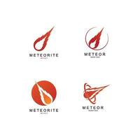 vector de logotipo de meteorito