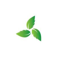 leaf ecology nature element vector icon