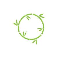 Bamboo with green leaf vector icon