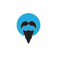 Mustache icon vector