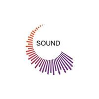 sound wave ilustration logo vector