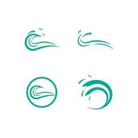 Water wave Logo Template vector