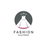 Clothes shop fashion logo vector