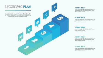 Infographic template for presentations and features data visualization includes a process chart with diagrams, steps, options. The concept for marketing through illustrations for drive to success. vector