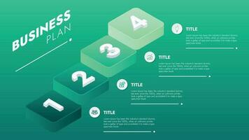 Business template for presentation. Infographic business data visualization. Process chart with elements of graph, diagram, steps, options, process. Vector and illustration concept for presentation.