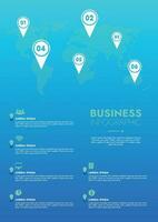 Infographic template for presentations and features data visualization includes a process chart with diagrams, steps, options. The concept for marketing through illustrations for drive to success. vector