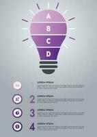 infografía modelo para presentaciones y caracteristicas datos visualización incluye un proceso gráfico con diagramas, pasos, opciones el concepto para márketing mediante ilustraciones para conducir a éxito. vector