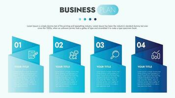 Business template for presentation. Infographic business data visualization. Process chart with elements of graph, diagram, steps, options, process. Vector and illustration concept for presentation.