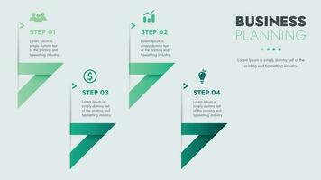 Business template for presentation. Infographic business data visualization. Process chart with elements of graph, diagram, steps, options, process. Vector and illustration concept for presentation.