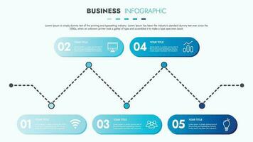 negocio modelo para presentación. infografía negocio datos visualización. proceso gráfico con elementos de grafico, diagrama, pasos, opciones, proceso. vector y ilustración concepto para presentación.