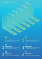 Infographic template for presentations and features data visualization includes a process chart with diagrams, steps, options. The concept for marketing through illustrations for drive to success. vector